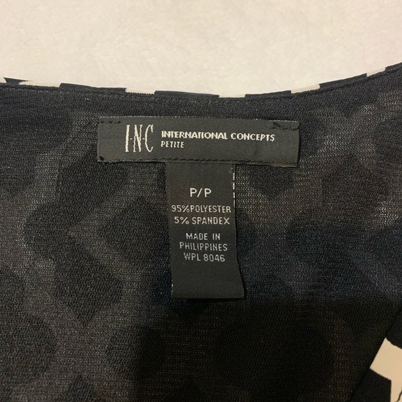 INC International Concepts Women's Long Sleeves V Neck Dress Casual Size P/P NWT - Picture 4 of 9